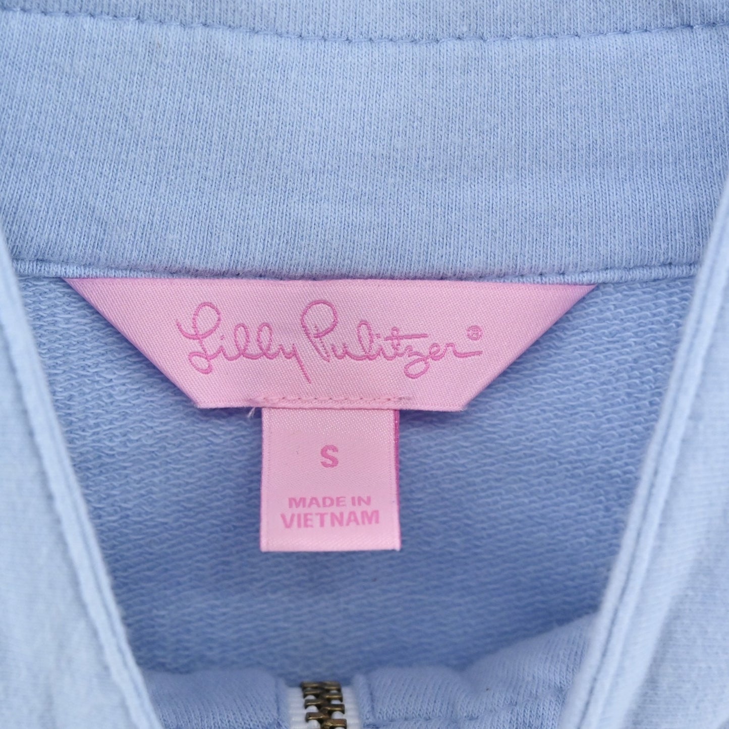 Lilly Pulitzer Womens Skipper Pullover Size S Crew Blue Embroidered Sweatshirt