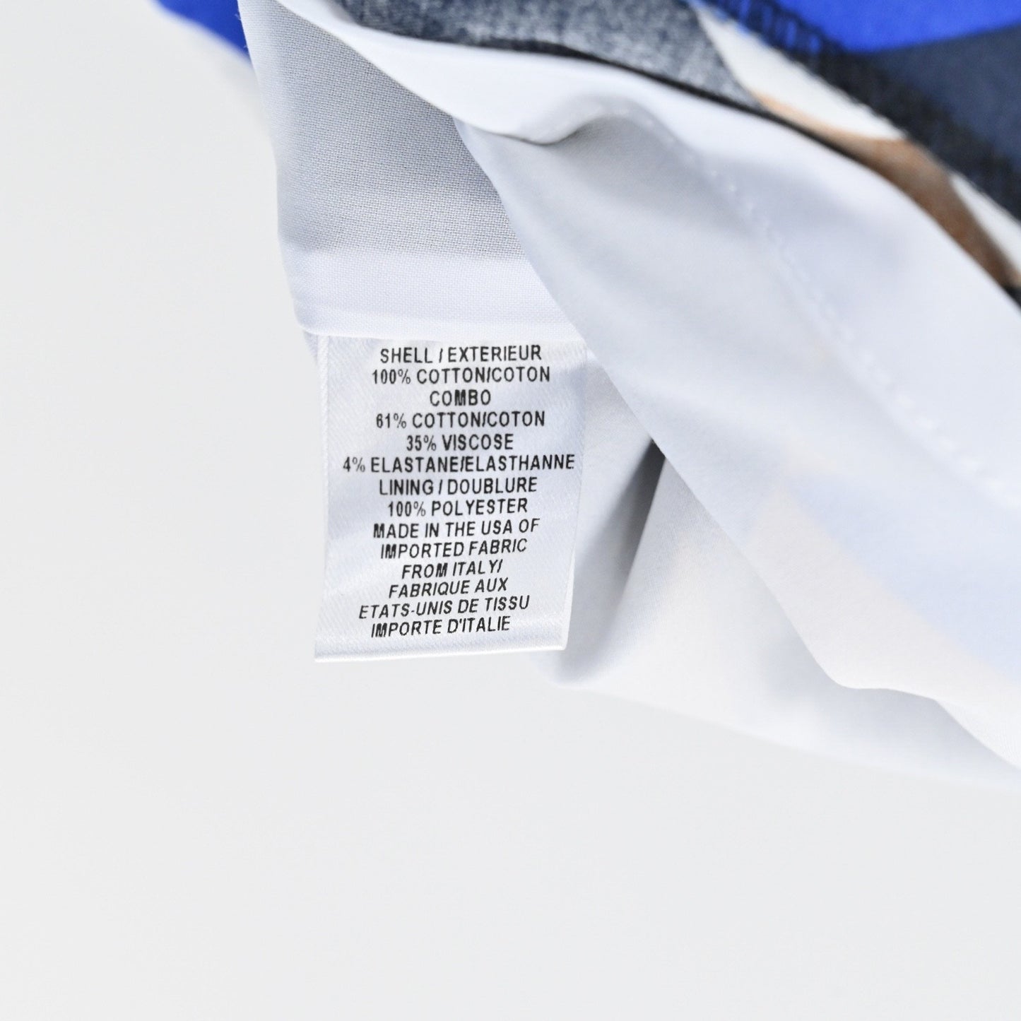 MILLY Mini Sheath Dress Size 10 Blue Geometric Print Cotton Boat Neck Retro USA