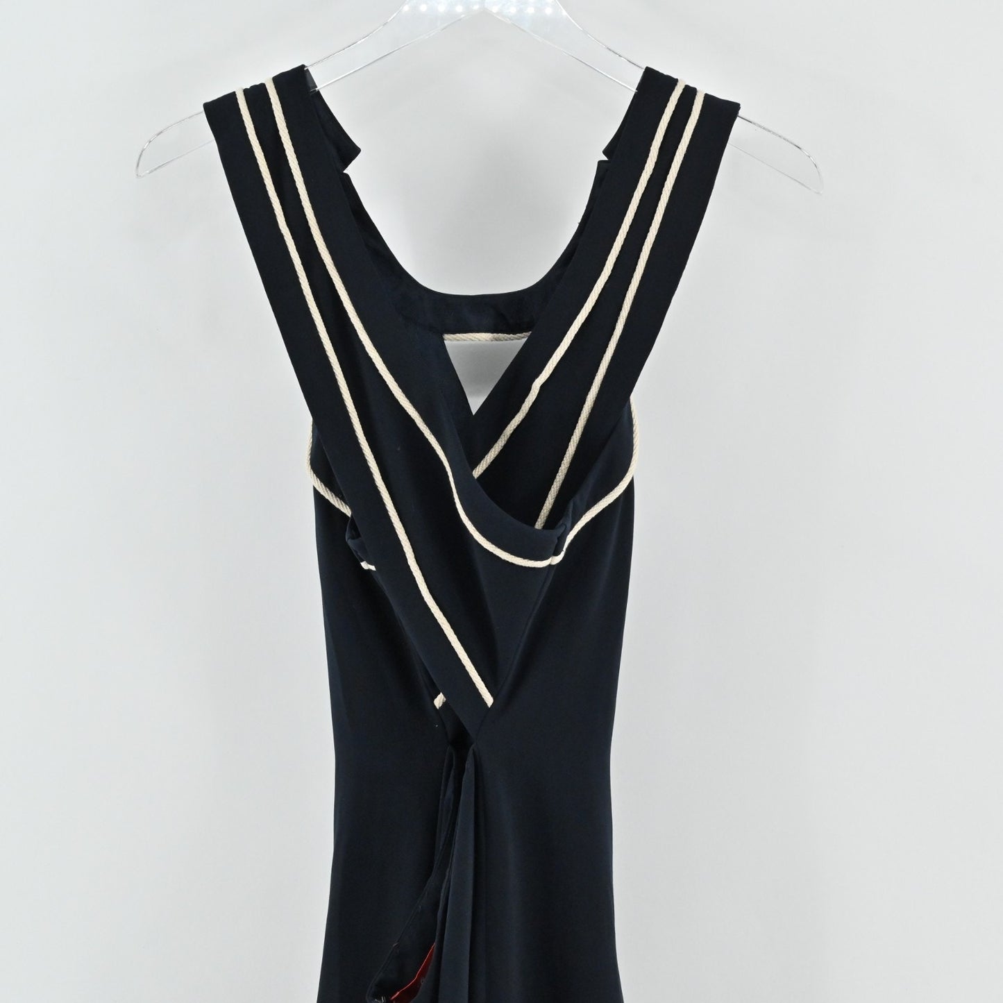 Anthropologie Womens Cartonnier Whitney Wide Leg Jumpsuit Size S Dark Navy Blue