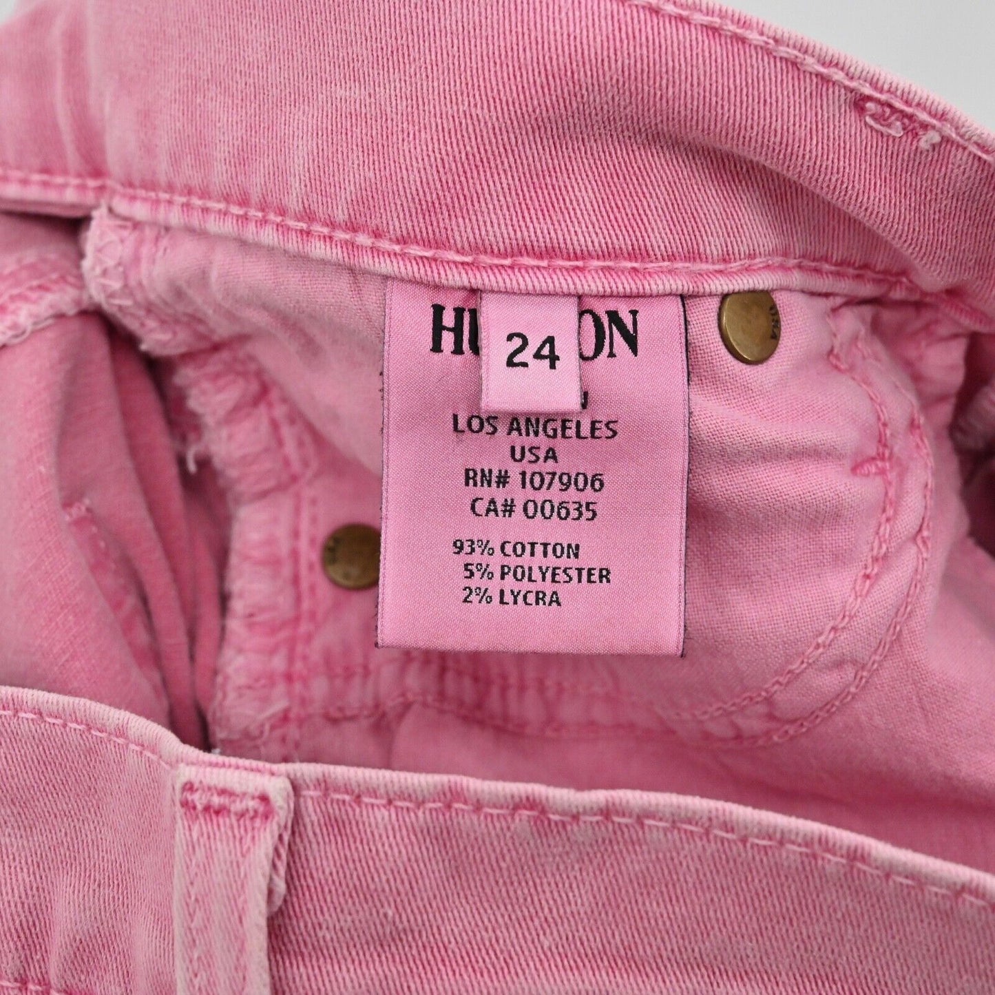 HUDSON Jeans Womens Sz 24 Pink Dax Cropped Boyfriend Stretch Mid Rise Retro USA