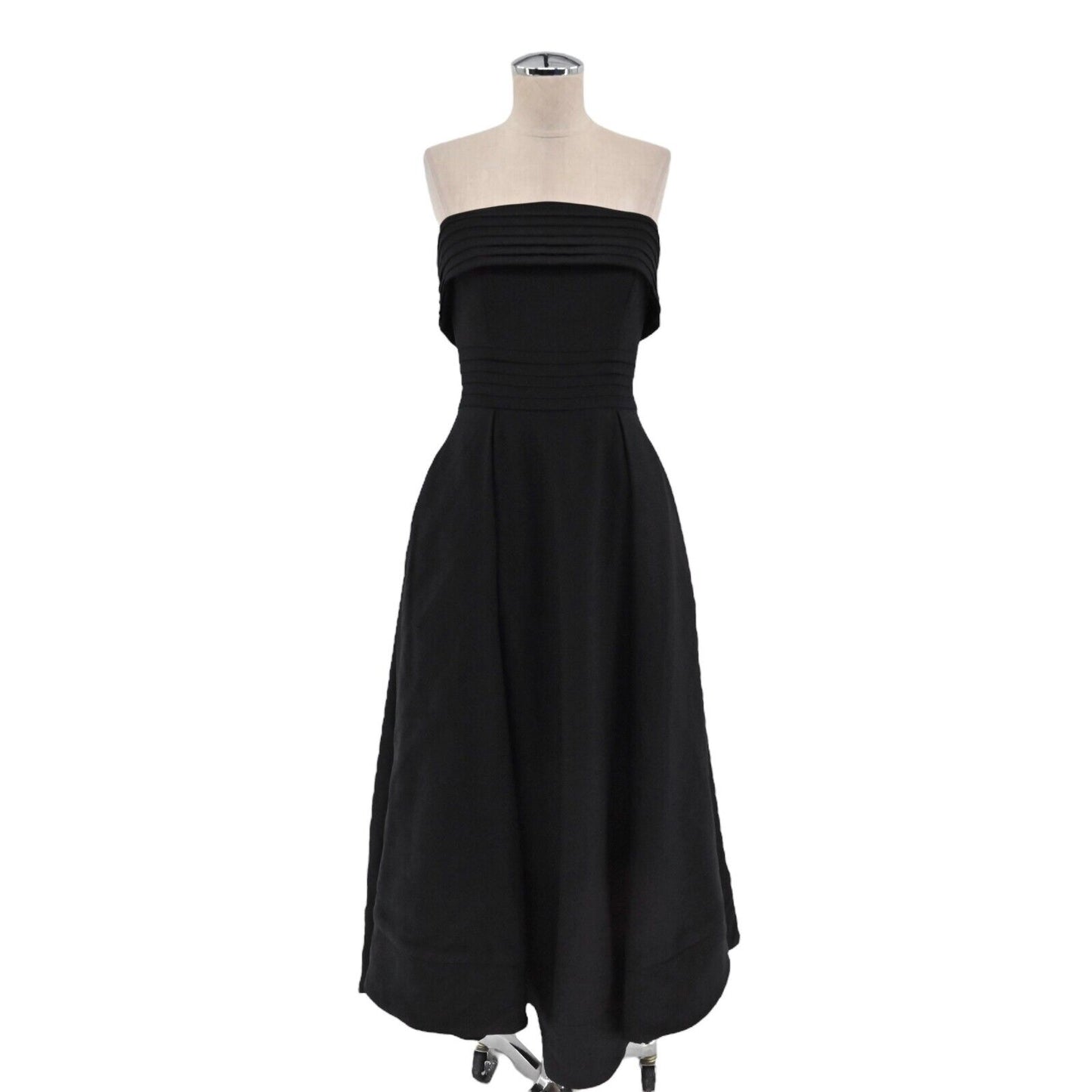 C/MEO COLLECTIVE Dress Womens Size S Black Visceral Strapless Midi Gown Solid
