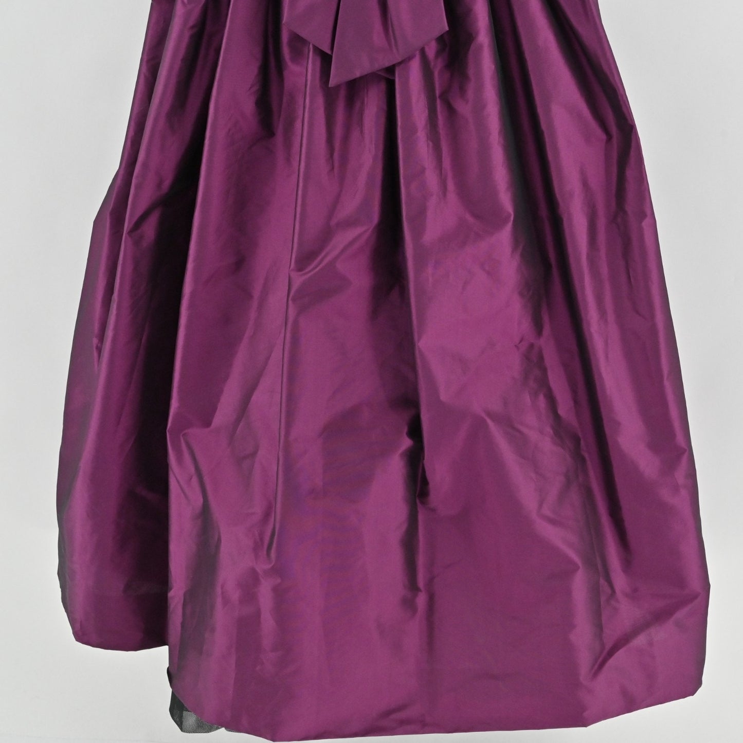 Vtg 60s Victoria Royal Beaded Evening Gown Dress Size 10 Silk Purple Taffeta Bow