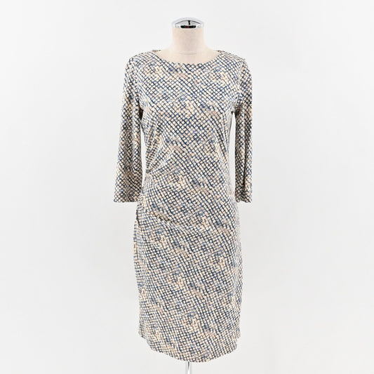 J MCLAUGHLIN Dress Size XS Catalina Cloth Ruched Sheath Quarter Sleeve Printed