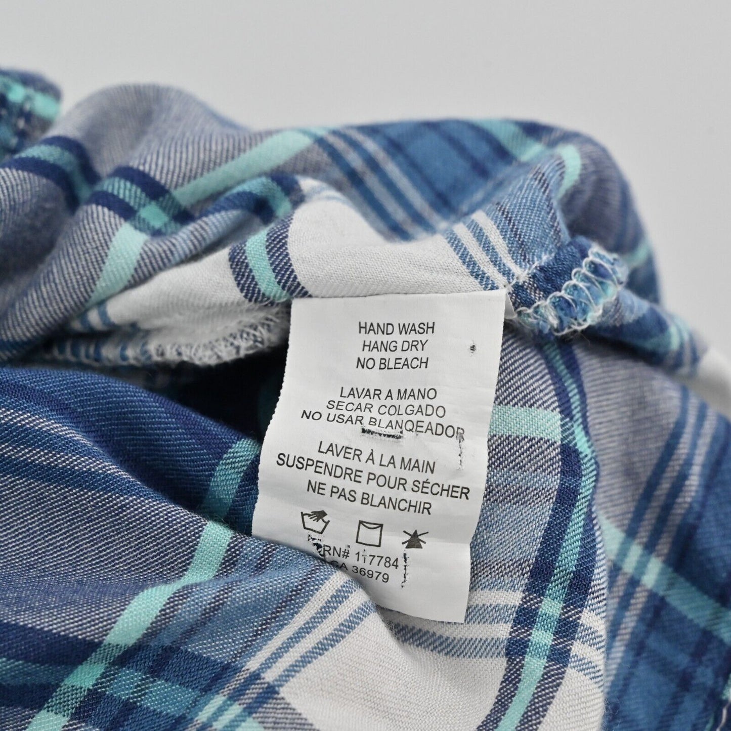 RAILS Top Womens Sz Small Britt Blue White Plaid Sleeveless Button Front Western