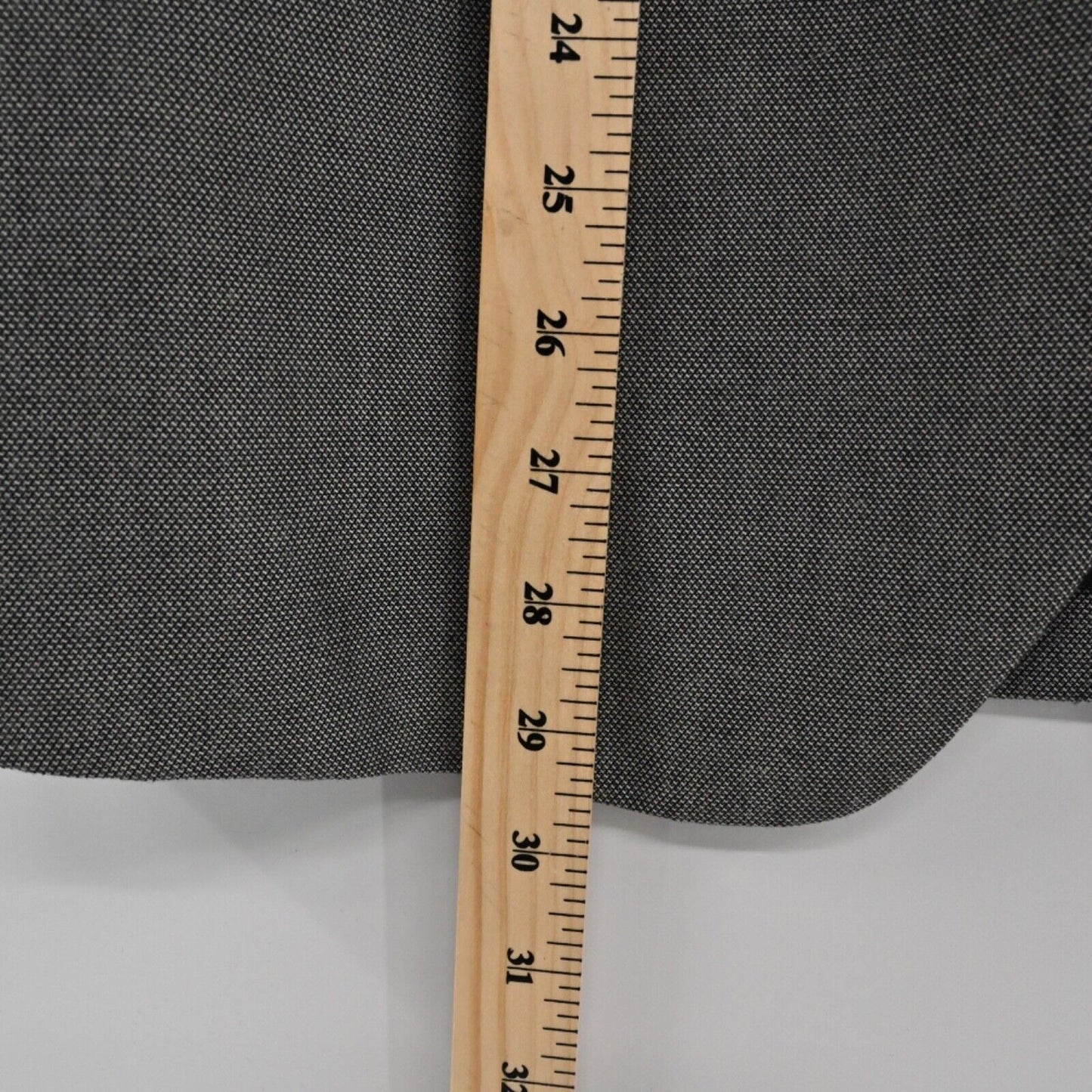 WHBM Blazer Womens Sz M Gray Black Ruffle Front Flip Cuff Retro Office Career