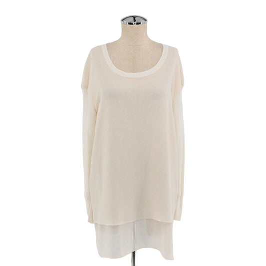 RAG BONE Top Womens Size XS Daria Silk Tunic Ivory Layered Long Knit Sleeve Boho