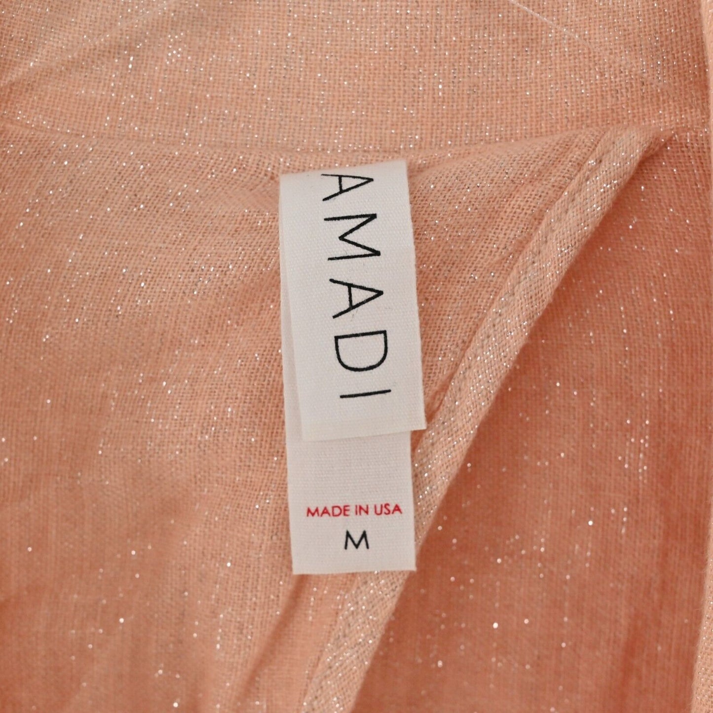 ANTHROPOLOGIE Blazer Womens Sz M Amadi Kaye Shimmer Double Breasted Linen Blend