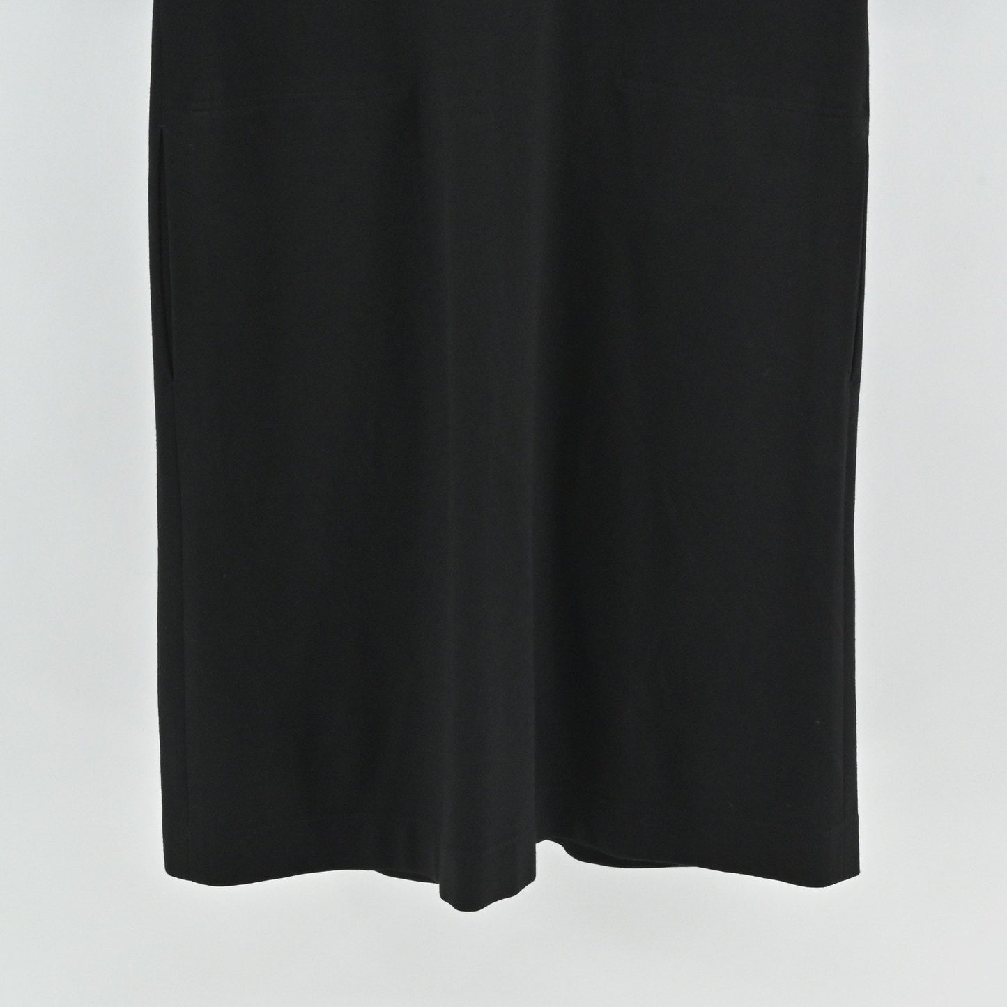 Lafayette 148 Toni Collared Dress Size S Black Minimalist VNeck Midi Modern Chic