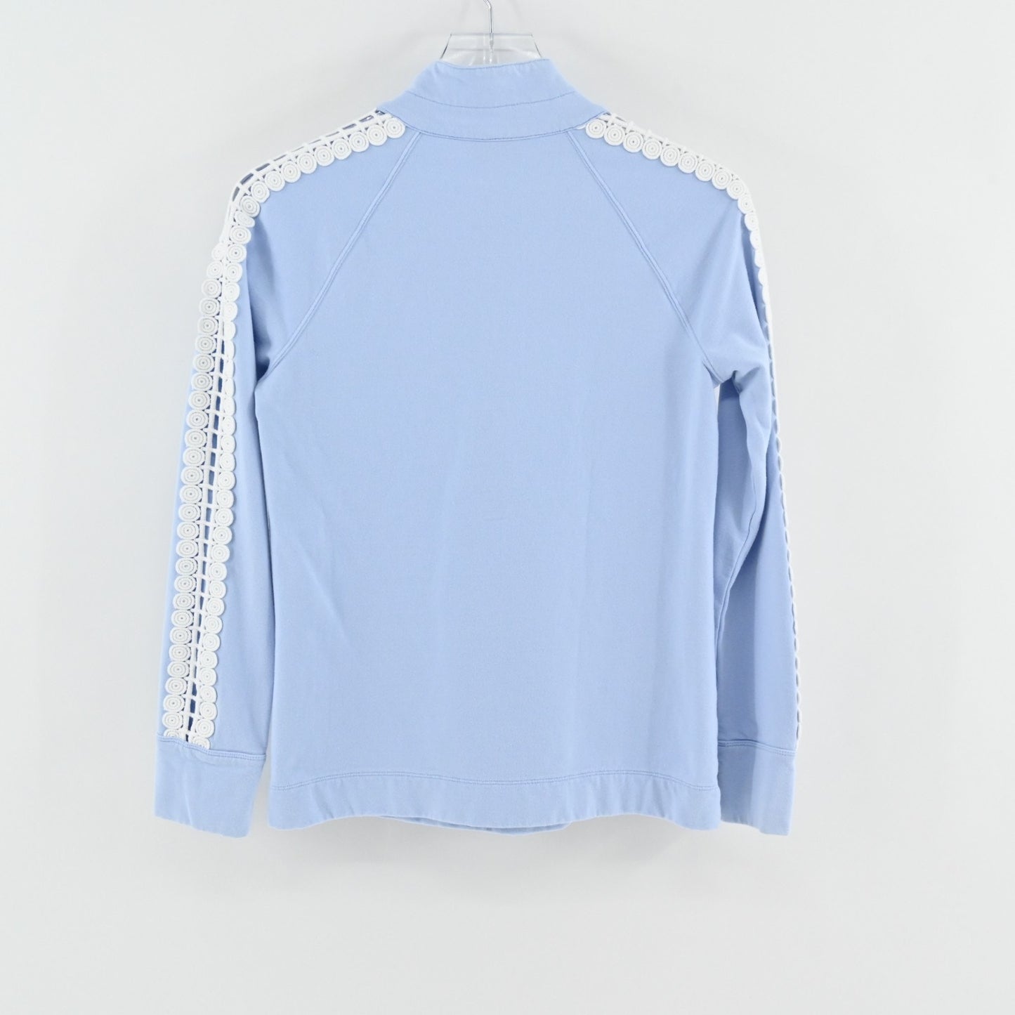 Lilly Pulitzer Womens Skipper Pullover Size S Crew Blue Embroidered Sweatshirt