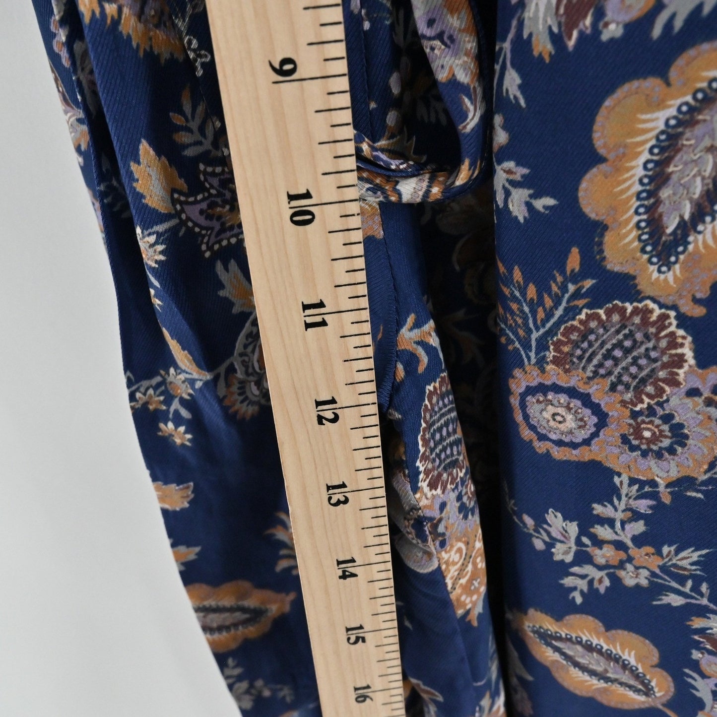 Anthropologie Ett Twa Paisley Jumpsuit Sz XXSP Boho Blue Floral Halter Whimsical