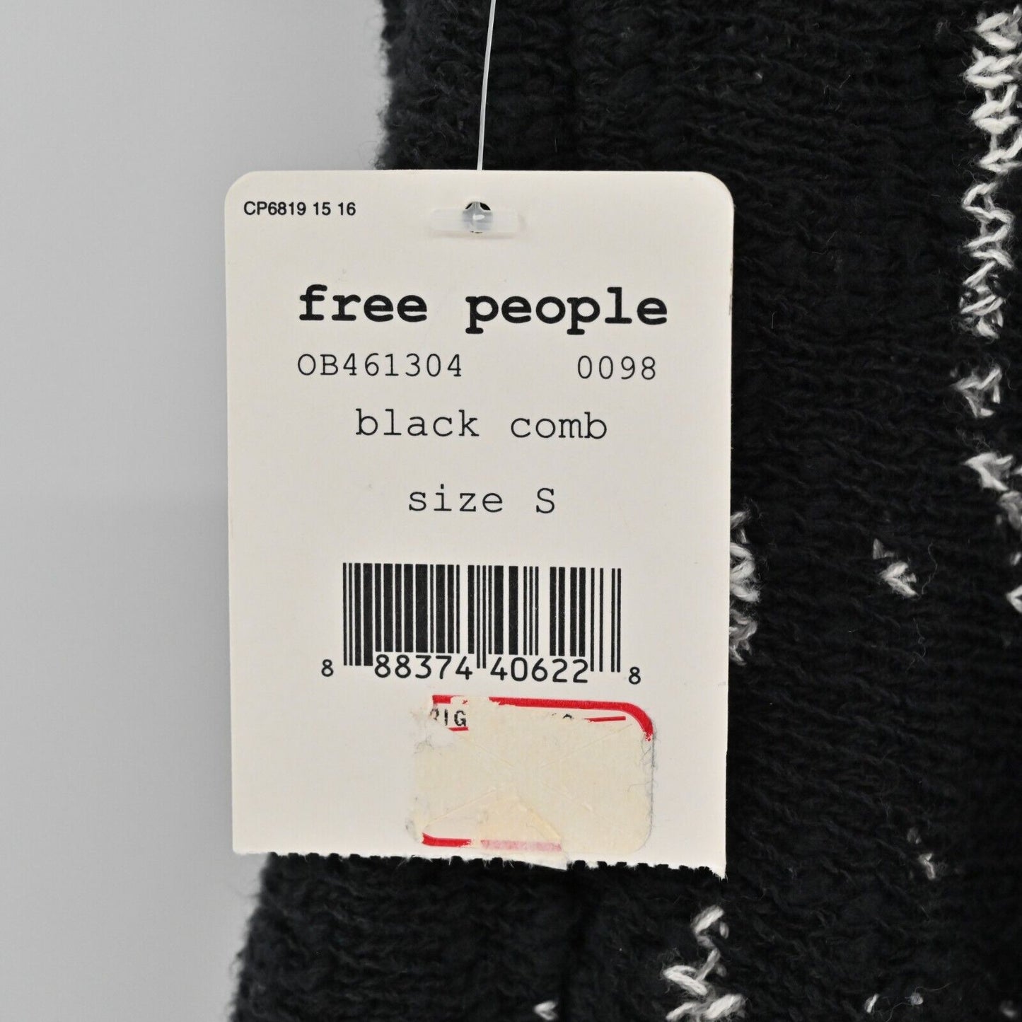 FREE PEOPLE Sweater Tank Womens Size S Side by Side Peplum Knit Black Combo Boho