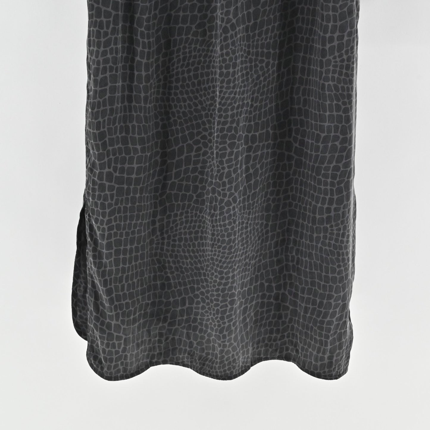 EQUIPMENT Silk Midi Dress Sz S Black Animal Print Button Front Belted Collared