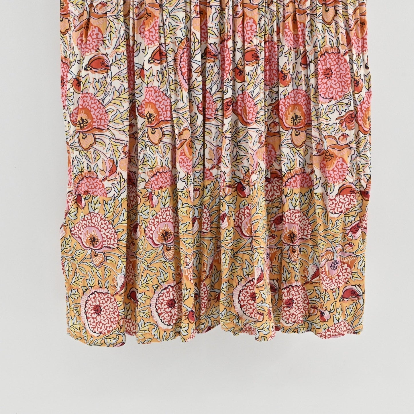 BASH Valia Dress Sz S Ocre Floral Bohemian Feminine Whimsical Romantic Ethereal