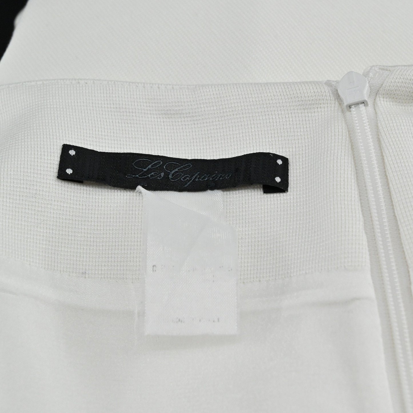 Les Copains White Pencil Skirt Size 8 Quiet Luxury Knee Length Career Business