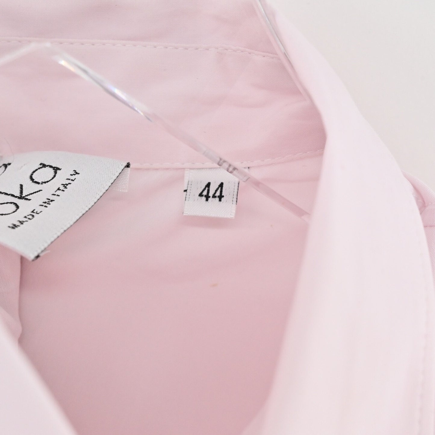 SARA ROKA Shirt Sheath Dress Size 44 Pink Colorblock Half Sleeve Retro 80s Italy