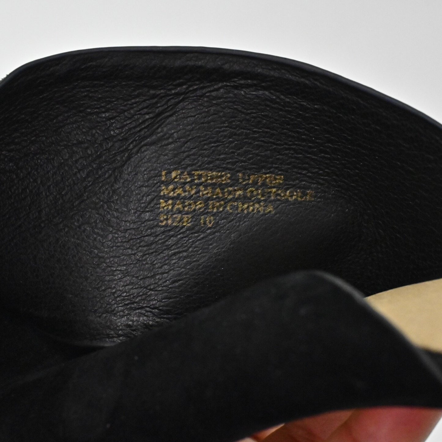 FIRTH Womens Suede Sandals Size 10 Black Criss Cross Strap Block Heel Slip On