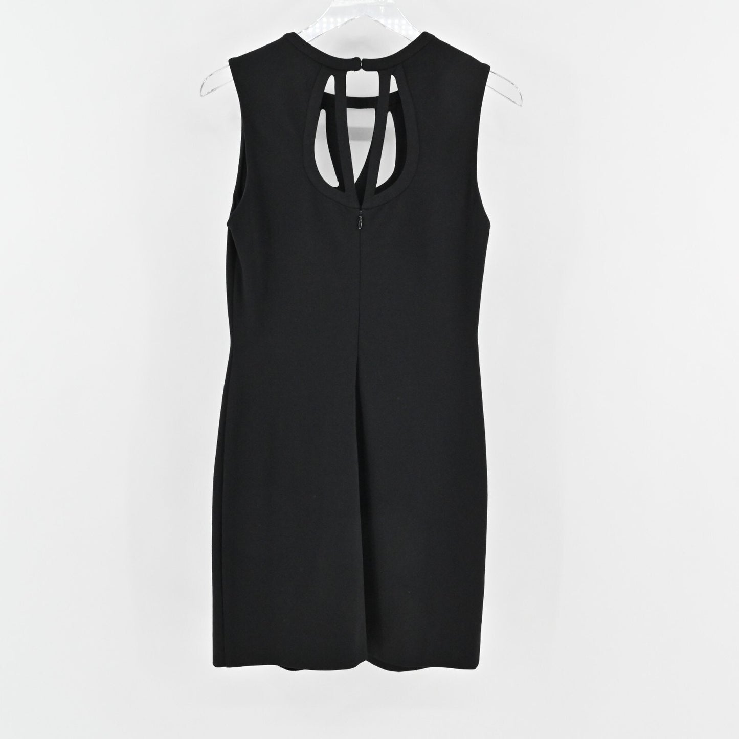 DIANE VON FURSTENBERG Amy Dress Size 6 Black Cut Out Sleeveless Classic Mini DVF
