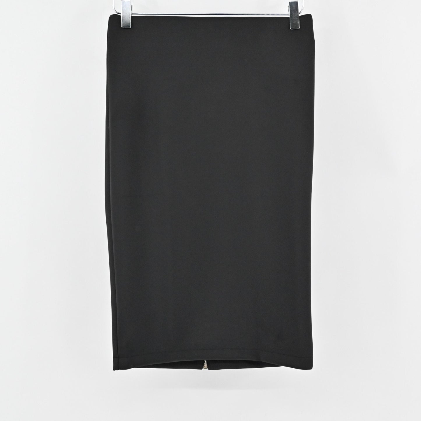 CATHERINE MALANDRINO Skirt Size 4 Black Zip Back Knee Length Pencil Corpcore