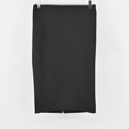 CATHERINE MALANDRINO Skirt Size 4 Black Zip Back Knee Length Pencil Corpcore