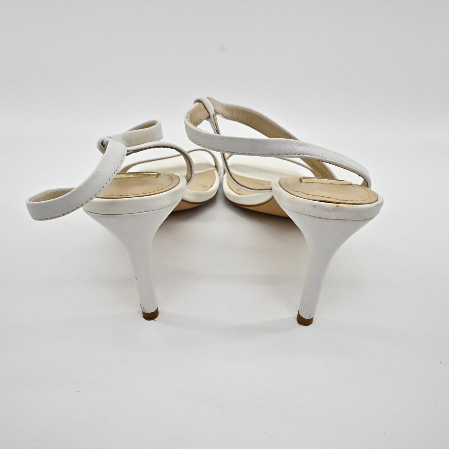 LOUISE ET CIE Womens Kass Heels Size 10M Optic White Strappy Open Toe Pumps