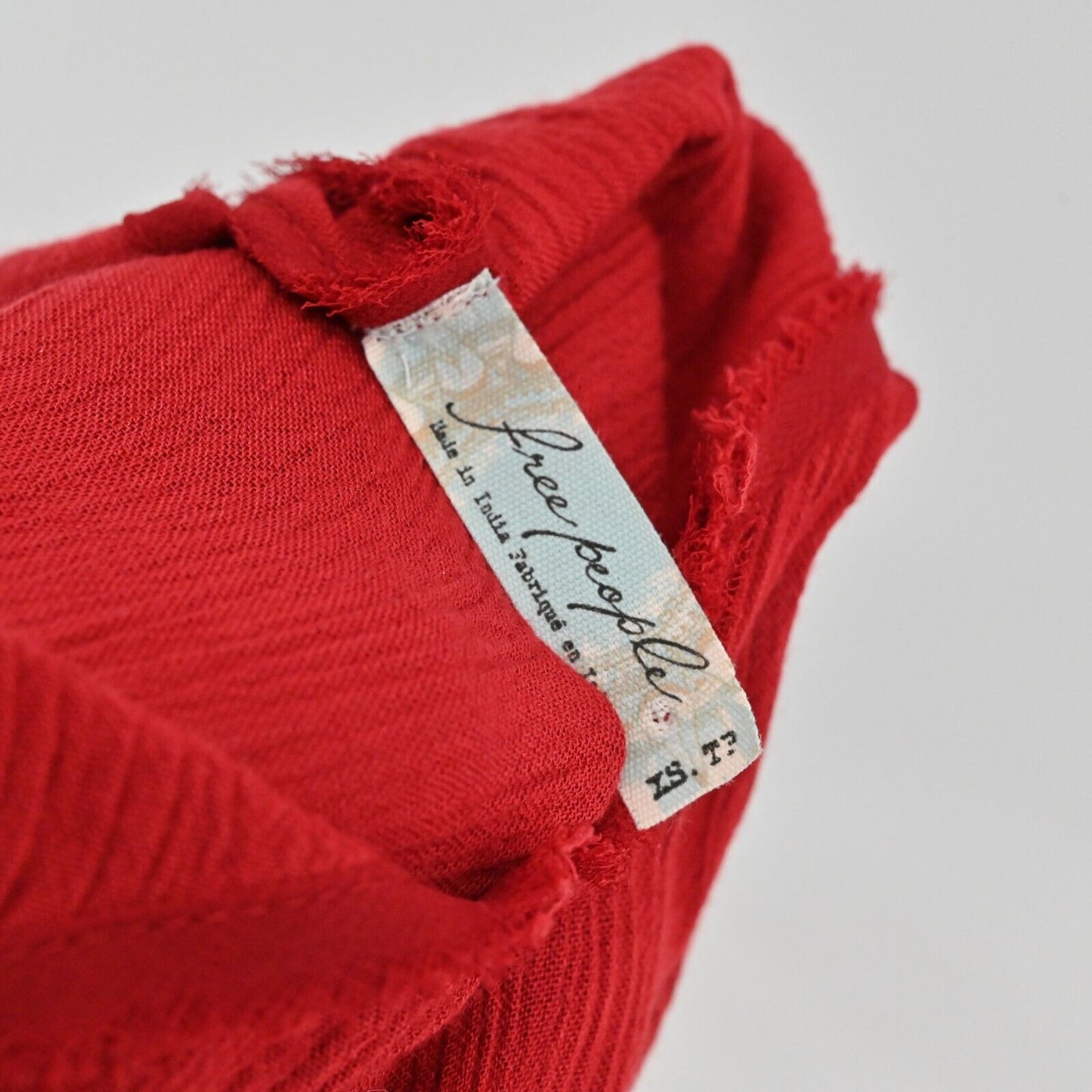 FREE PEOPLE Dress Womens Size XS Wicked Spell Brick Red Strappy Floral Lace Boho