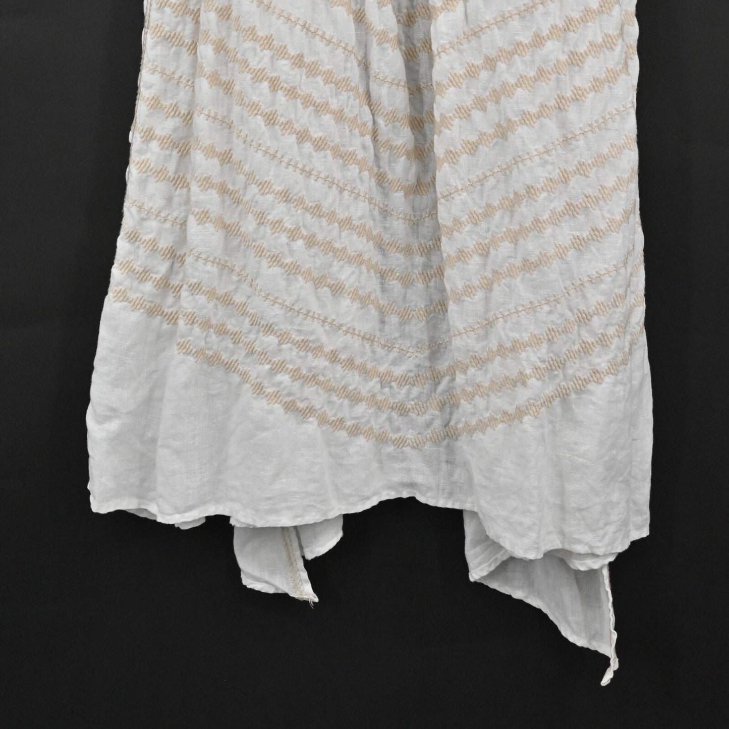 JOHNNY WAS Duster Womens Size OS Longline Embroidered Tie Waist Sleeveless Boho