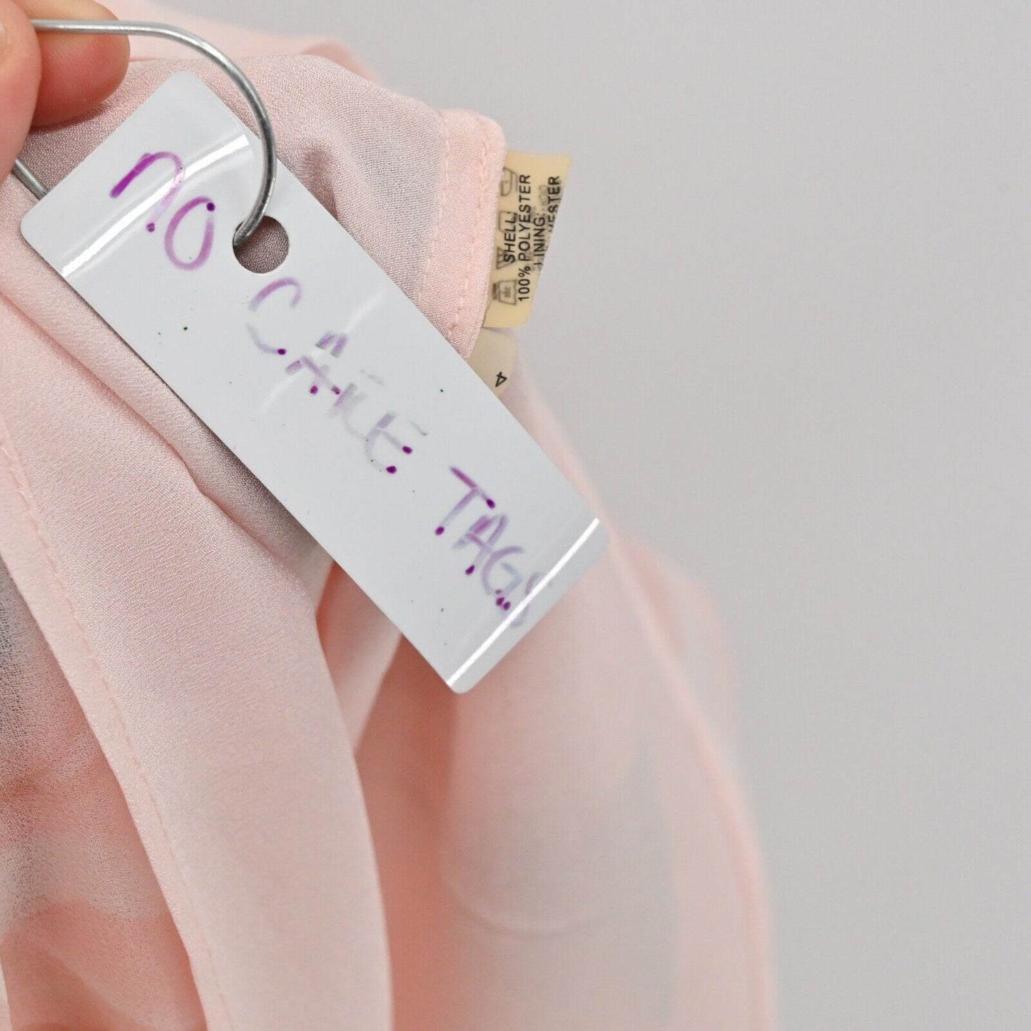 KARL LAGERFELD Dress Womens Size 8 Pink Floral Chiffon Flutter Sleeve Faux Wrap