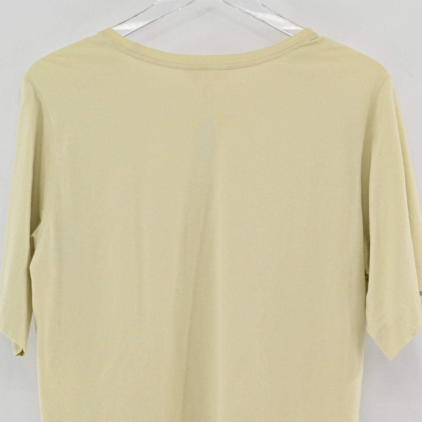 REBECCA TAYLOR Womens Size L Short Sleeve Tee Shirt Ruffle Relaxed Pastel Green
