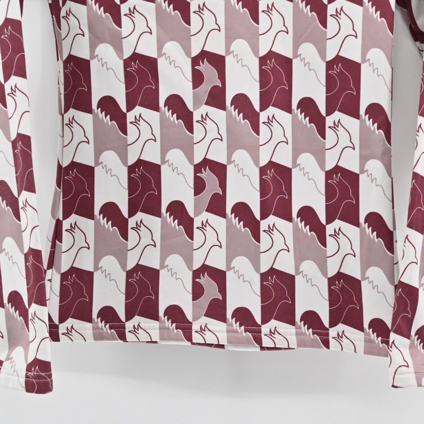 ROSSIGNOL Jacket Womens Size XS Red Rooster Print Palmares Quarter Zip Pullover