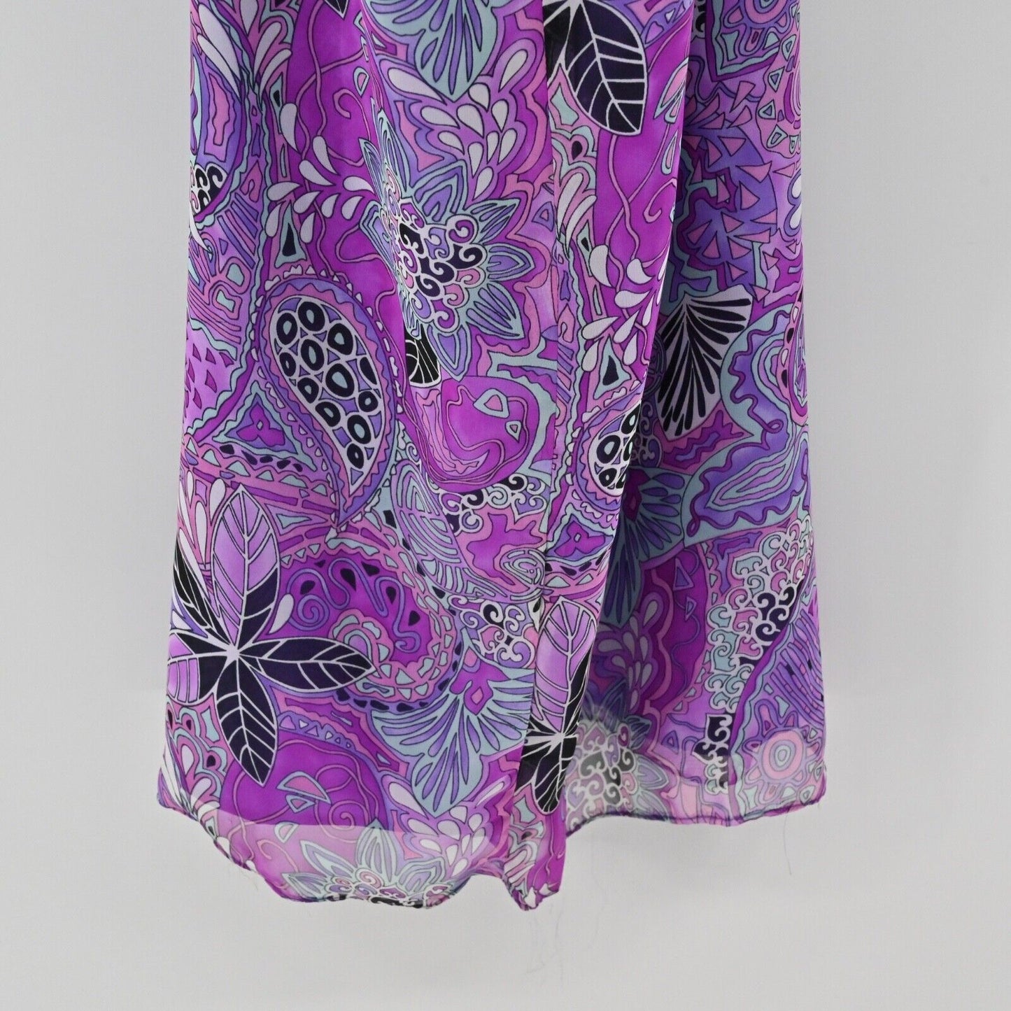 Vtg GUNNE SAX Dress Womens Size 3 Purple Paisley Millennium 2000 Halter Maxi USA