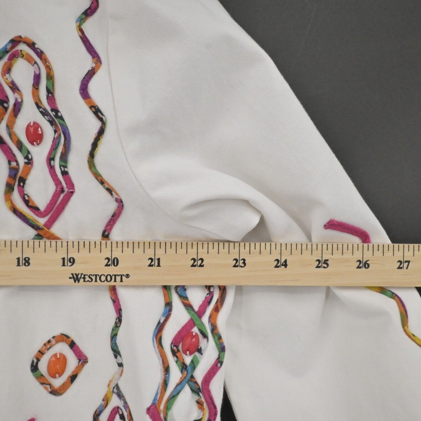 CHOICES Jacket Womens Size Large Multicolor Aztec Embroidered Beaded Vintage