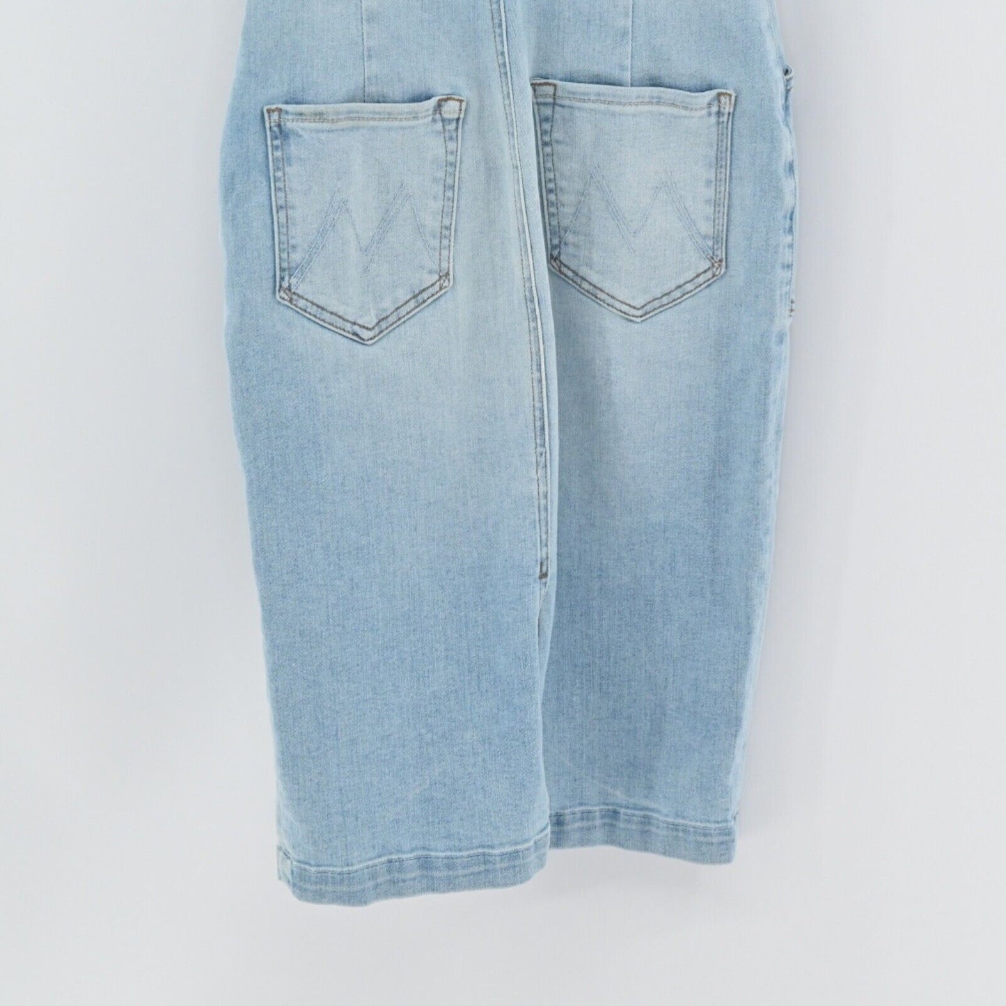 MOTHER Dress Womens Size 24 The Pocket Hustler Denim Overall Cotton Stretch