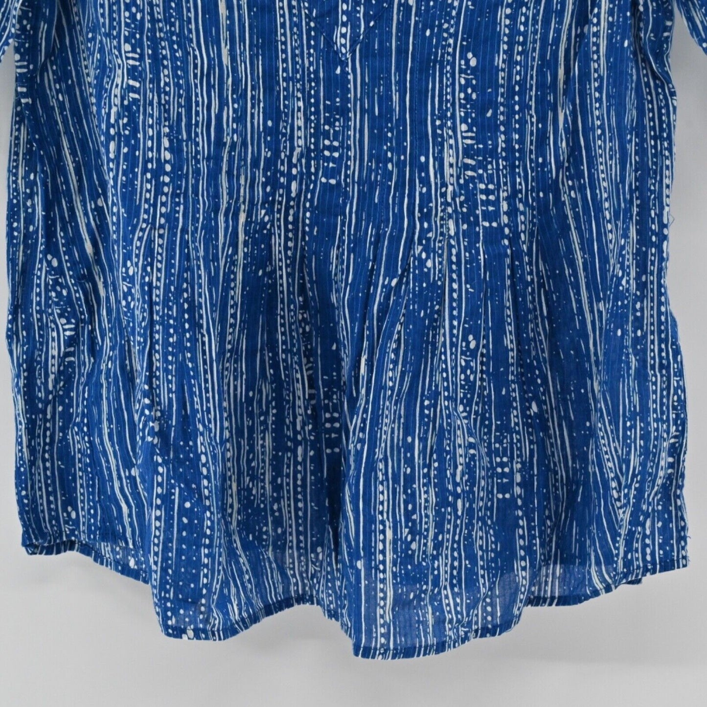 ANTHROPOLOGIE Top Womens Size 0 MAEVE Blue Stripe 100% Cotton Orchid Island Boho