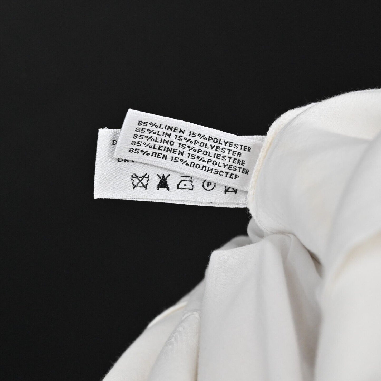 RALPH LAUREN Black Label Pants Womens Sz 6 White Linen Blend Cropped Wide Leg