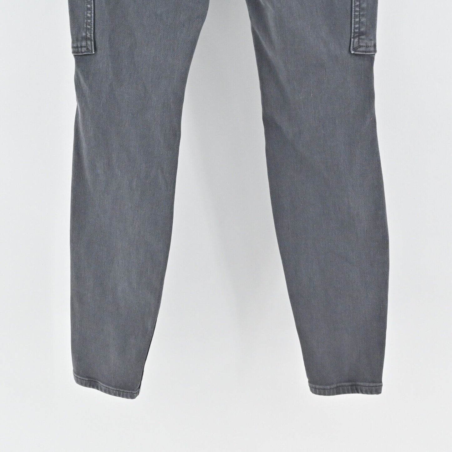 SPANX Jeans Womens Size S Gray Cotton Blend Shaping Stretch Pull On Skinny Cargo