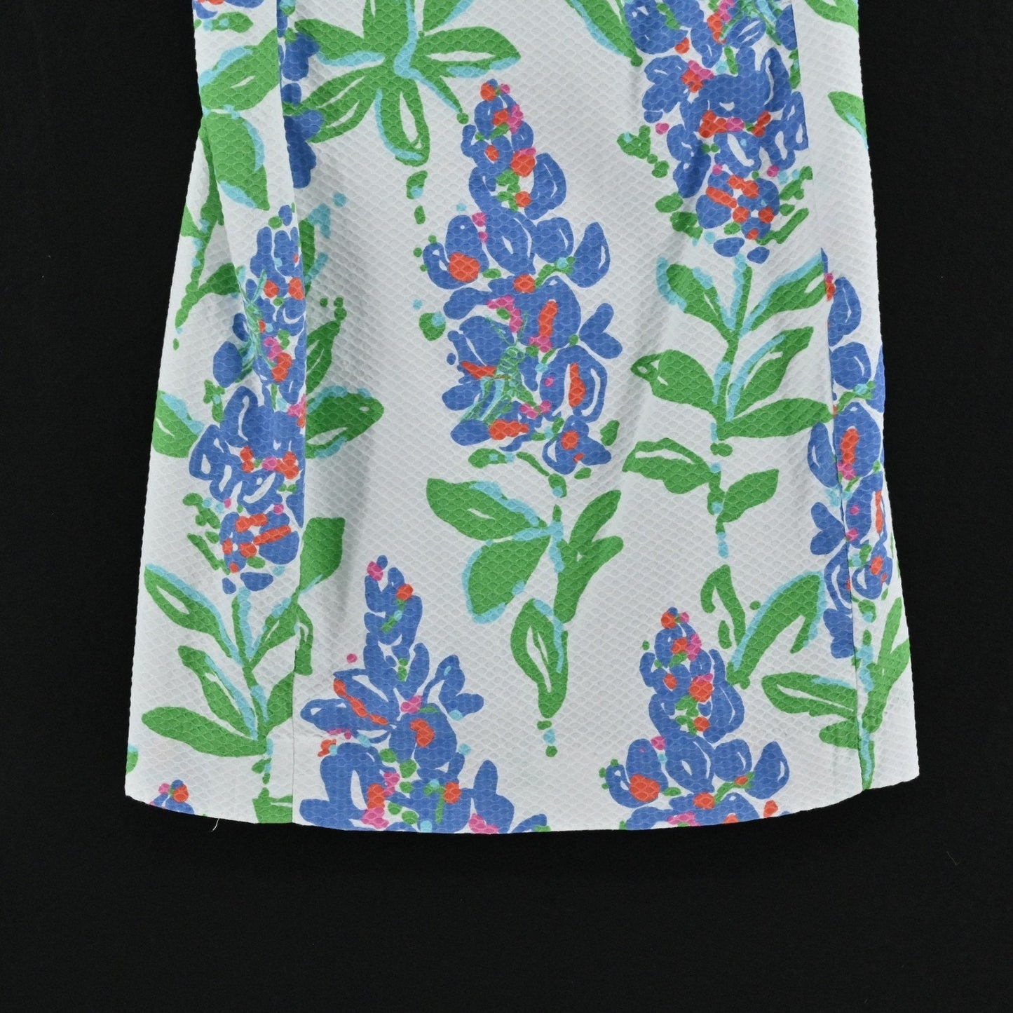 Lilly Pulitzer Ricci Shift Dress Size 0 Blue Bonnets Garden Party Lattice Neck