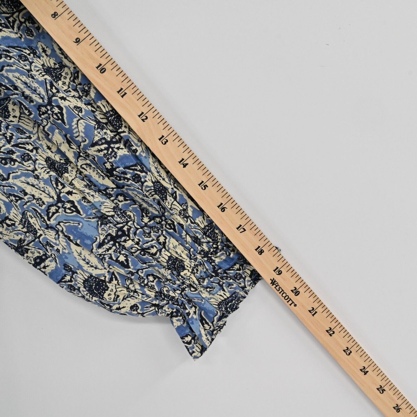 TUCKERNUCK Dress Womens Size S Ros Garden Floral Print Blue Embroidered Cotton