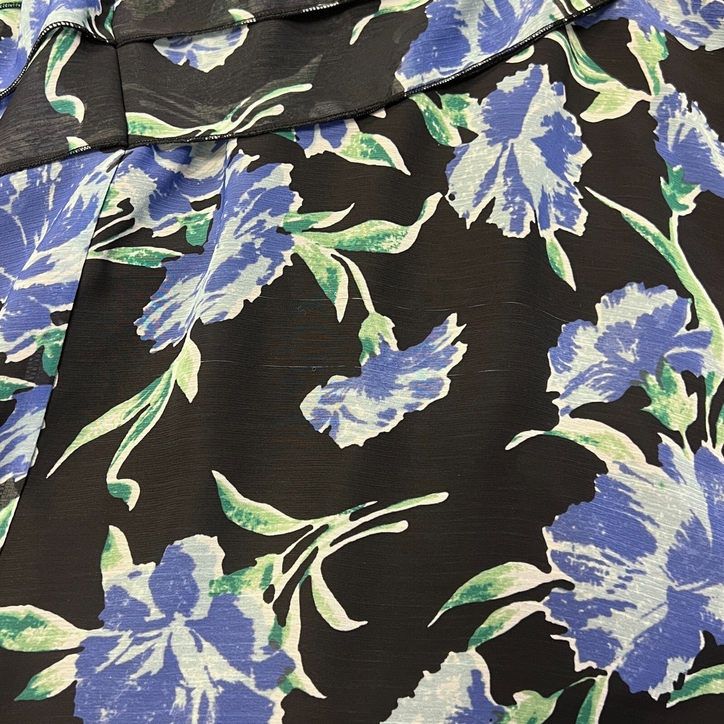 JASON WU Collection Womens Blue Floral Dress Sz 2 Printed Fit Flare Day Chiffon