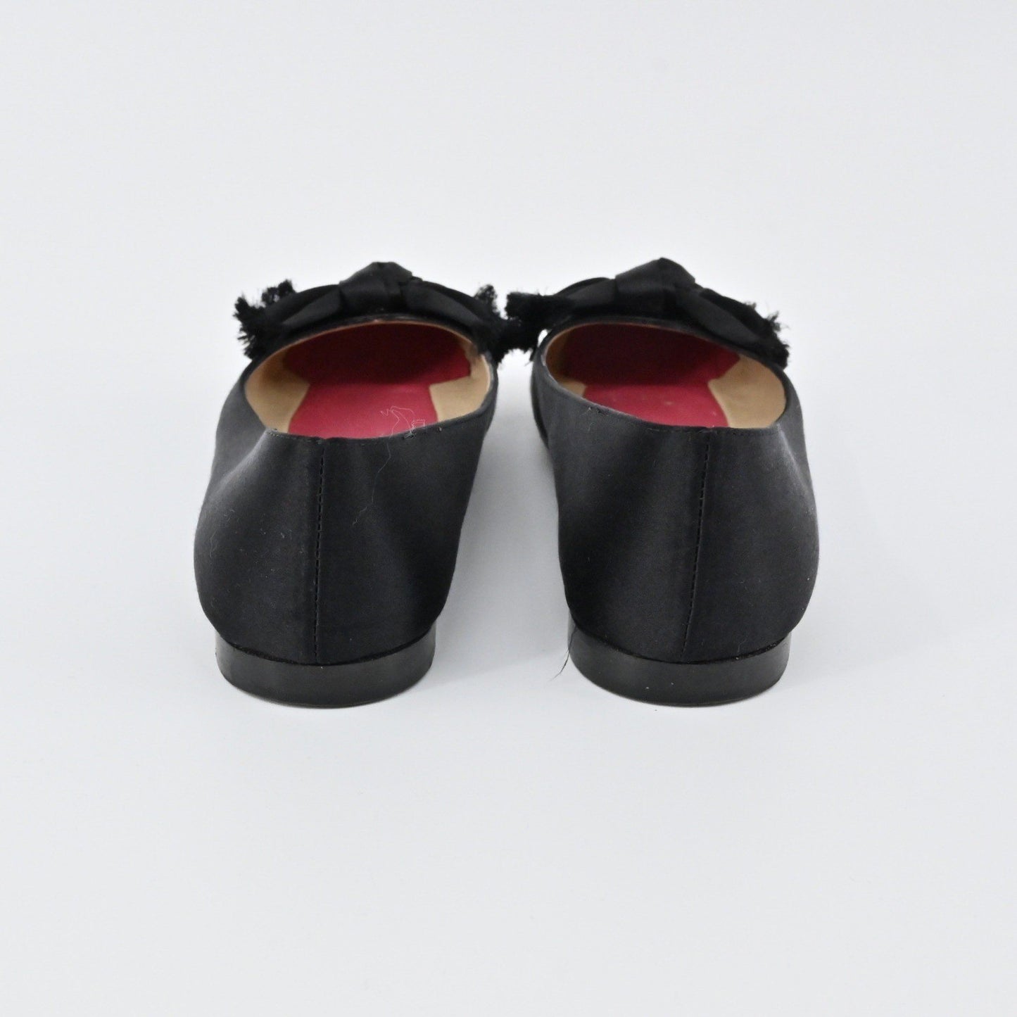 Kate Spade Satin Bow Flats Women Size 6.5B Black Ballet Preppy Made in Italy