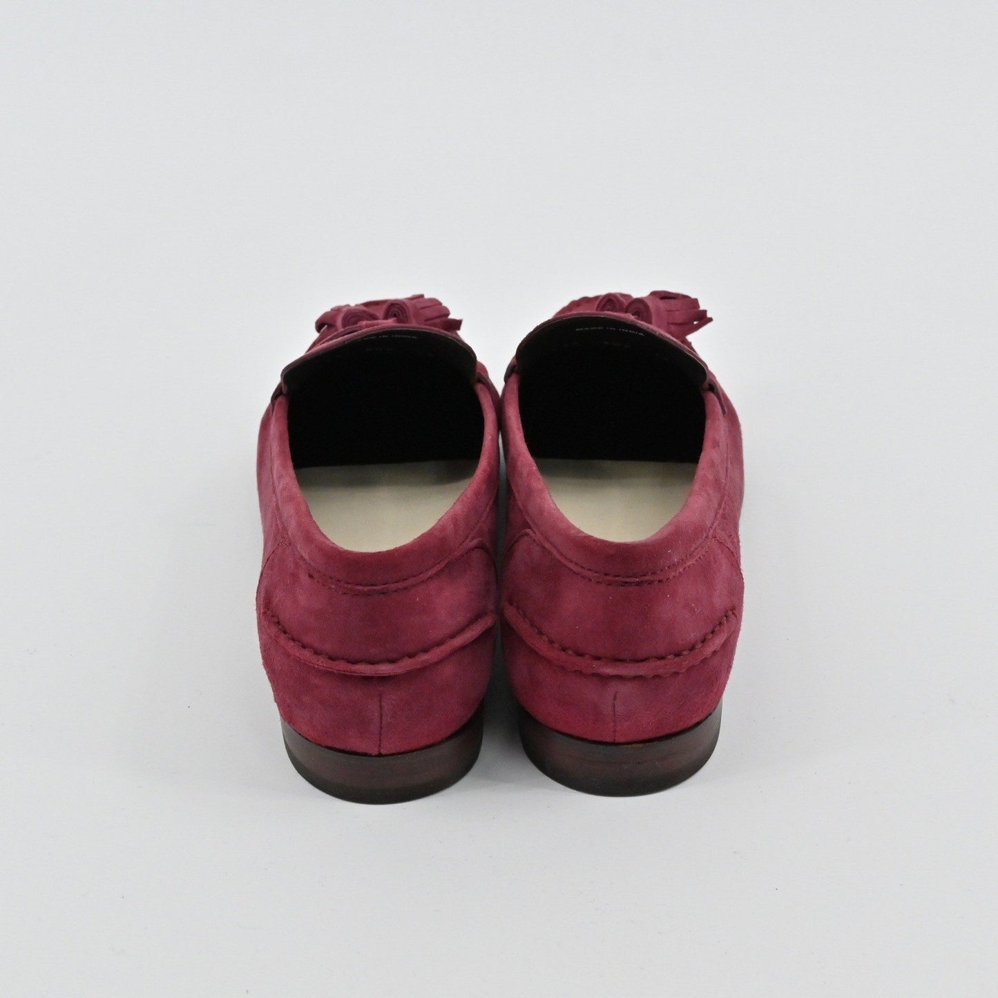 Cole Haan Emmons Tassel Loafers Womens Size 6.5B Burgundy Suede Preppy Academia