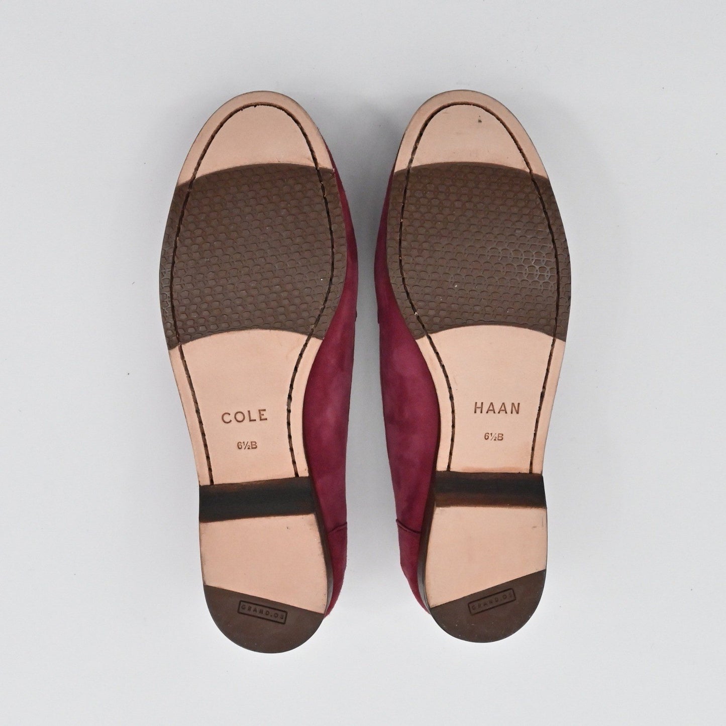 Cole Haan Emmons Tassel Loafers Womens Size 6.5B Burgundy Suede Preppy Academia