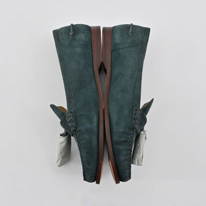 Cole Haan Emmons Tassel Loafers Womens Size 6.5B Green Suede Preppy Academia