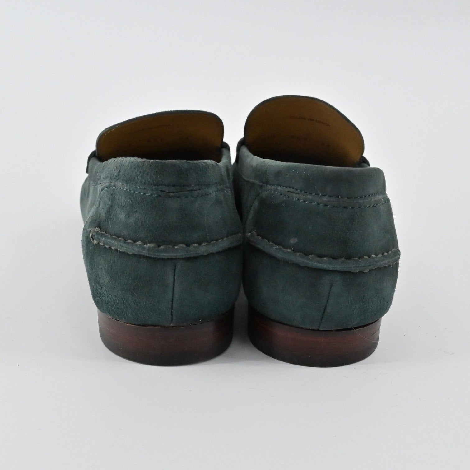 Cole Haan Emmons Tassel Loafers Womens Size 6.5B Green Suede Preppy Academia