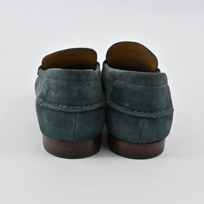 Cole Haan Emmons Tassel Loafers Womens Size 6.5B Green Suede Preppy Academia