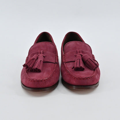 Cole Haan Emmons Tassel Loafers Womens Size 6.5B Burgundy Suede Preppy Academia
