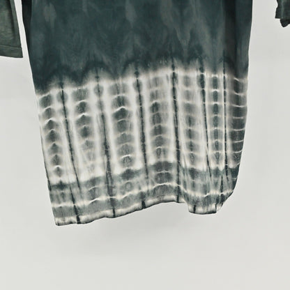 XCVI Wearables Tie Dye Tunic Top Womens Sz S Green V Neck Casual Cotton Comfort