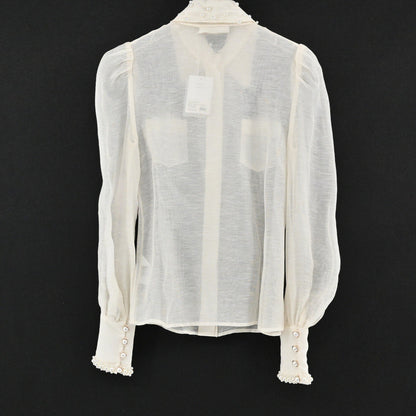 Zimmermann High Tide Lace Set Womens Size 6 Ivory White Pearl Belt