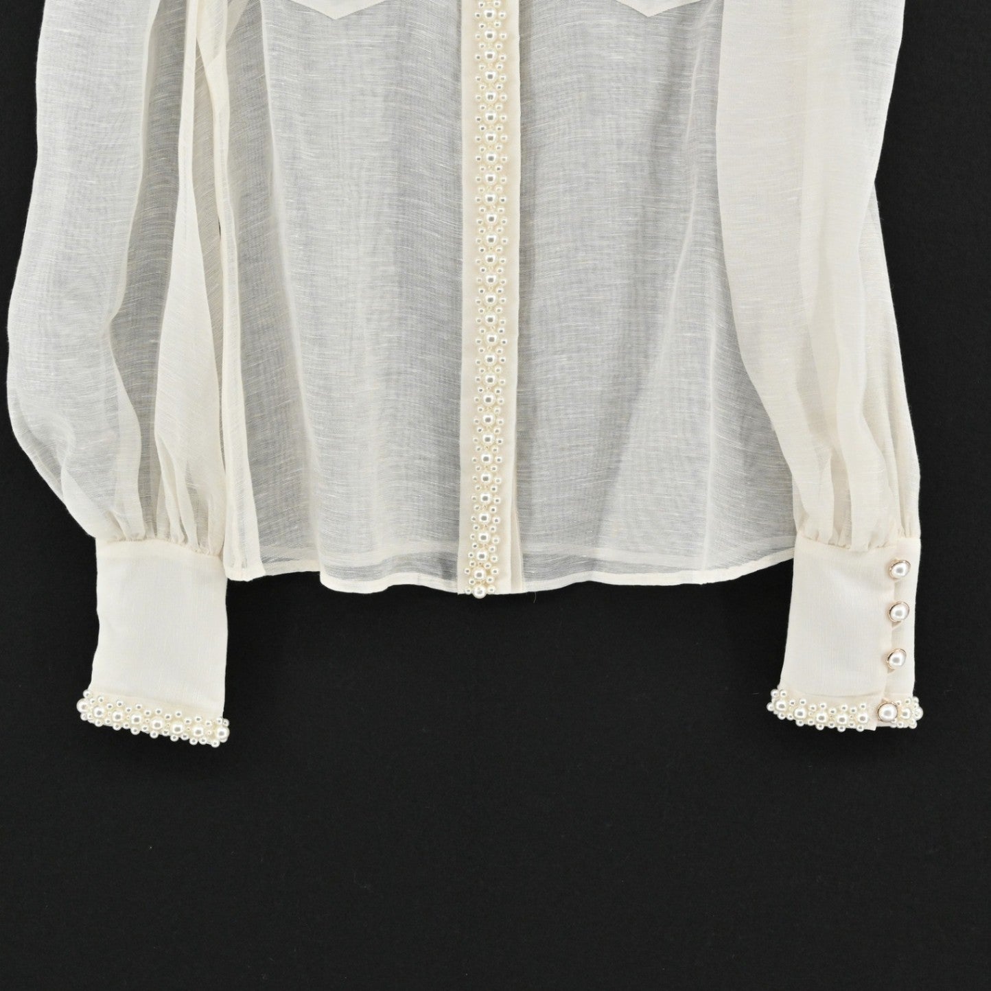 Zimmermann High Tide Lace Set Womens Size 6 Ivory White Pearl Belt