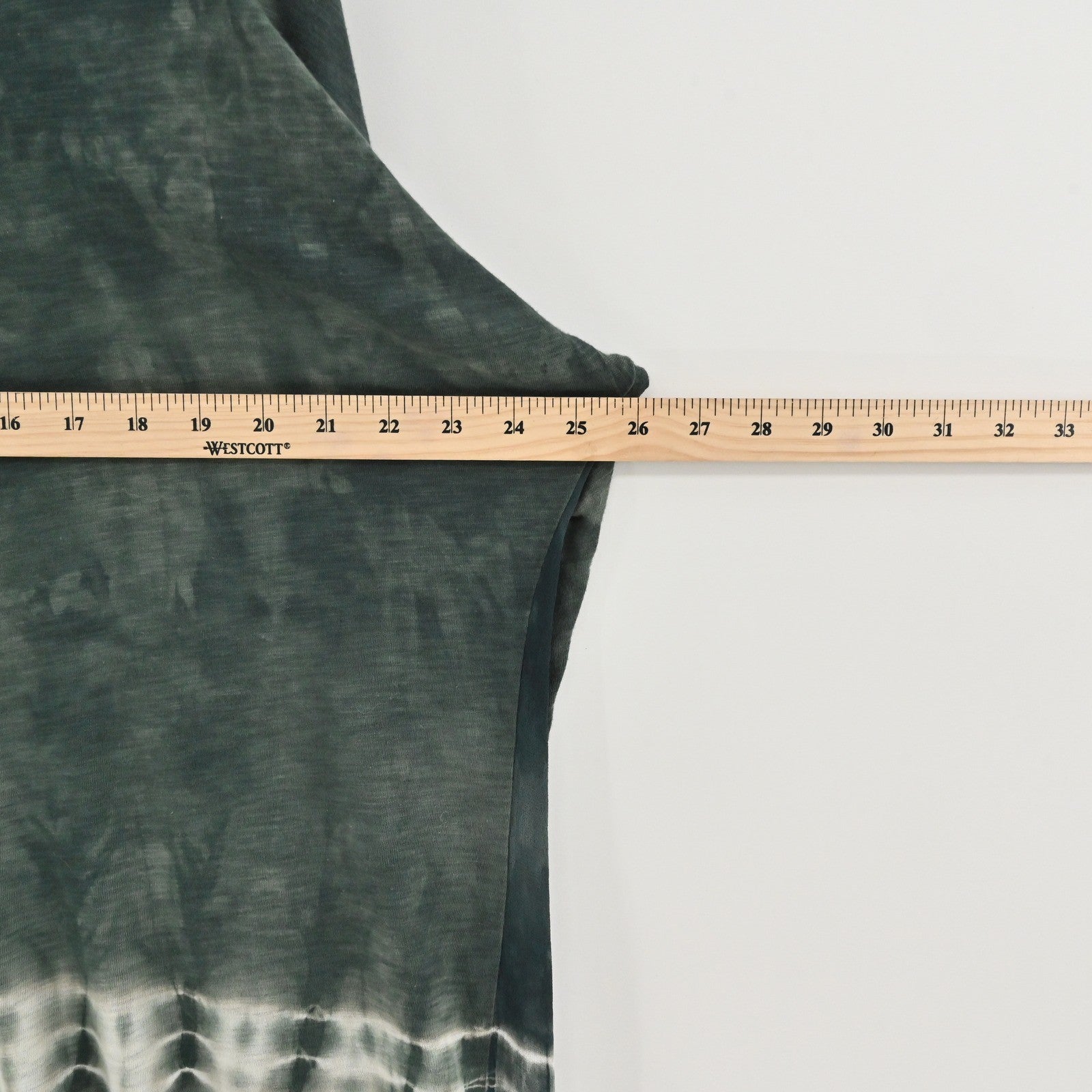 XCVI Wearables Tie Dye Tunic Top Womens Sz S Green V Neck Casual Cotton Comfort