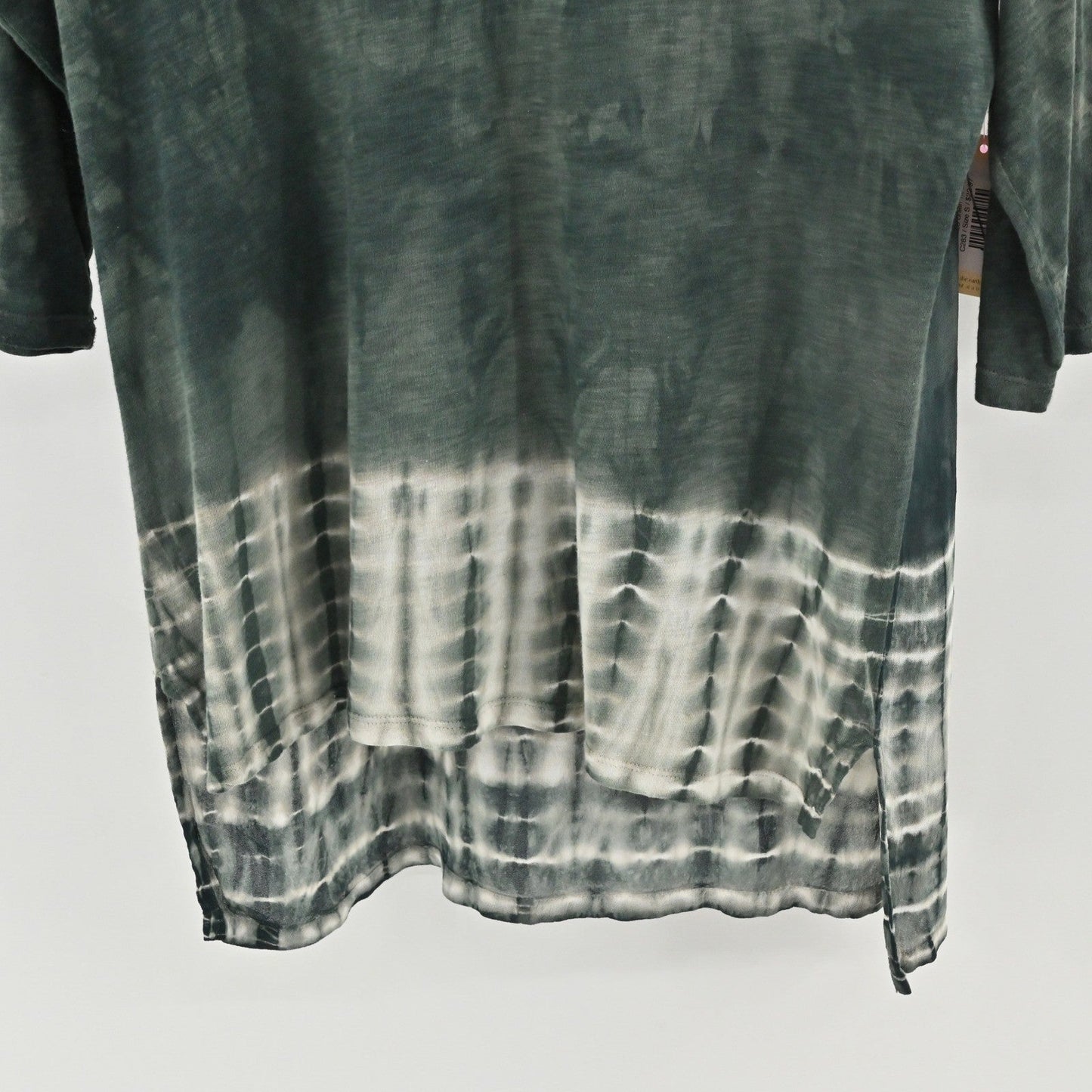 XCVI Wearables Tie Dye Tunic Top Womens Sz S Green V Neck Casual Cotton Comfort